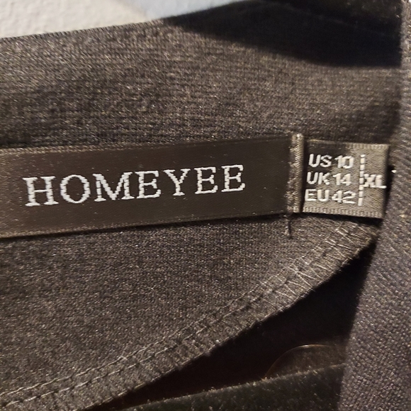 Homeyee Body-con Black and White Houndstooth 3/4 Sleeve Dress in Size 10 - Picture 2 of 12